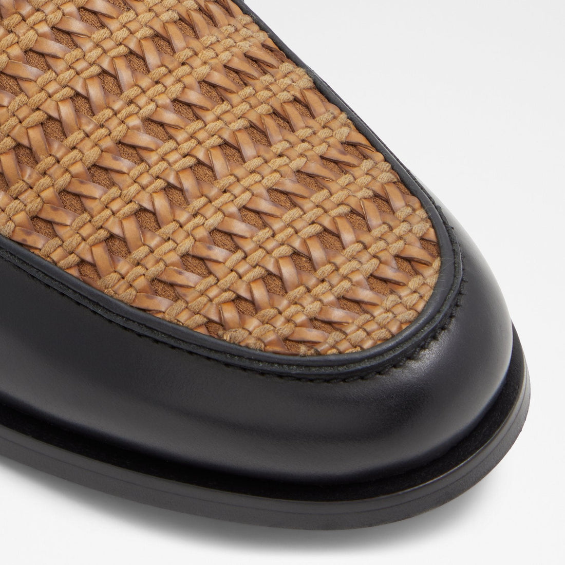 Black Mixed Material Leather